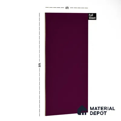 Purple Solid Colors Look PT 411 8 ft x 4 ft Glossy Finish 6H Anti Scratch Laminate - 1 mm | Suitable for TV Unit, Wardrobe, Kitchen Cabinets