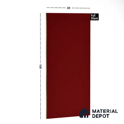 GA 4024 8 ft x 4 ft High Gloss Finish 6H Antiscratch Acrylic Laminate - 1.5 mm | Suitable for Living Room, Kitchen, Office | Matching Edgeband Code EB 4024