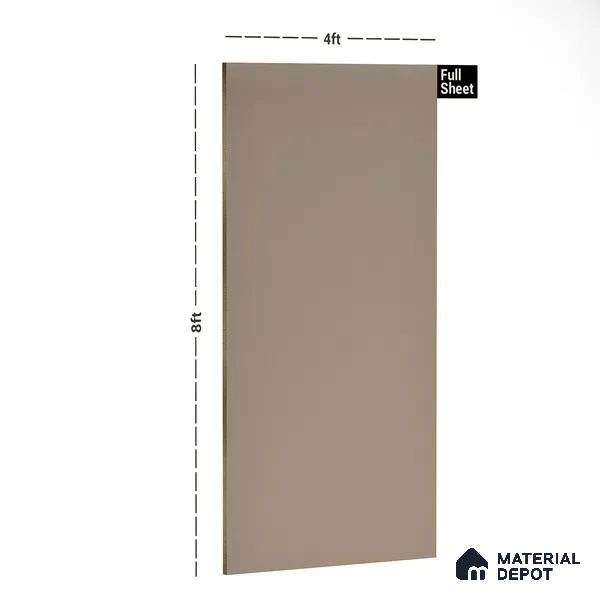 Light Mocha Brown Solid Colors look LM 23759 B (ZH 8685) 8 ft x 4 ft High Gloss Finish 6H Anti Scratch Acrylic Laminate - 1.5 mm | Suitable for Living Room, Kitchen, Office