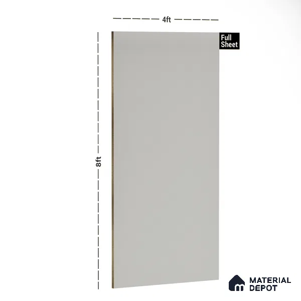 Grey Solid Colors Look PT 477 8 ft x 4 ft Glossy Finish 6H Anti Scratch Acrylic Laminate - 1 mm | Suitable for TV Unit, Wardrobe, Kitchen Cabinets