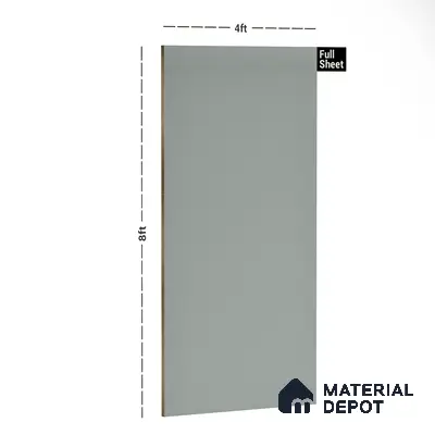 Grey Solid Colors Look MT 708 8 ft x 4 ft Matte Finish 6H Anti Scratch Acrylic Laminate - 1.5 mm | Suitable for TV Unit, Wardrobe, Kitchen Cabinets