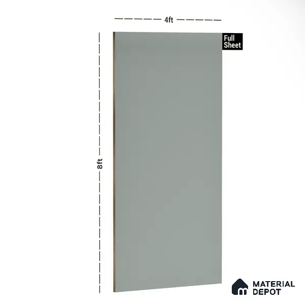 Grey Solid Colors Look MT 708 8 ft x 4 ft Matte Finish 6H Anti Scratch Acrylic Laminate - 1.5 mm | Suitable for TV Unit, Wardrobe, Kitchen Cabinets