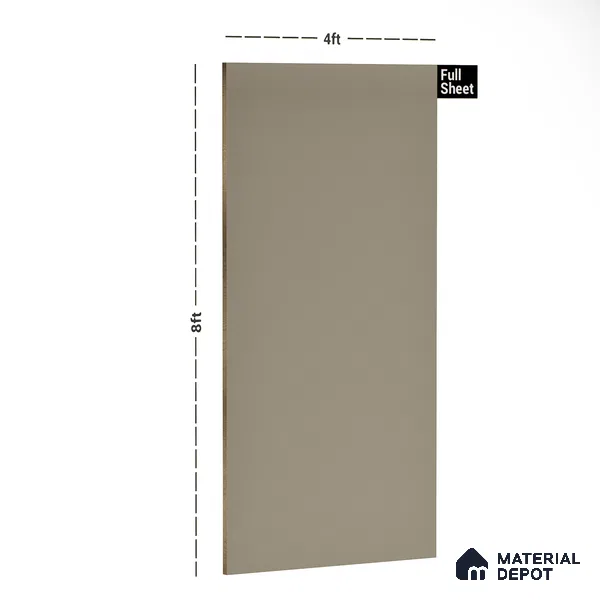 Beige Solid Colors Look MT 712 8 ft x 4 ft Matte Finish 6H Anti Scratch Acrylic Laminate - 1.5 mm | Suitable for TV Unit, Wardrobe, Kitchen Cabinets