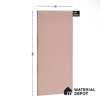 Pink Solid Colors Look MT 710 8 ft x 4 ft Matte Finish 6H Anti Scratch Acrylic Laminate - 1.5 mm | Suitable for TV Unit, Wardrobe, Kitchen Cabinets