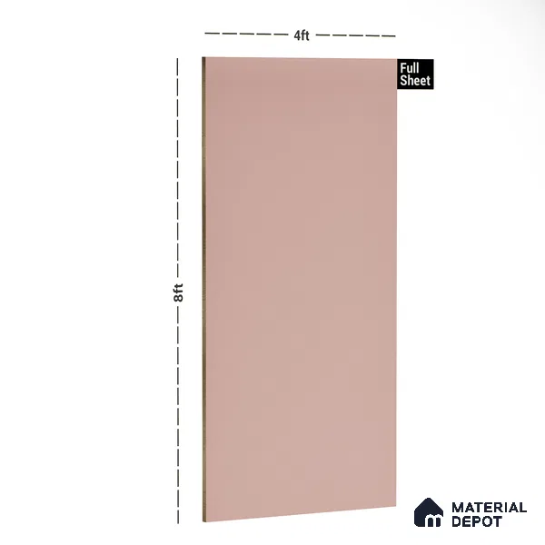 Pink Solid Colors Look MT 710 8 ft x 4 ft Matte Finish 6H Anti Scratch Acrylic Laminate - 1.5 mm | Suitable for TV Unit, Wardrobe, Kitchen Cabinets