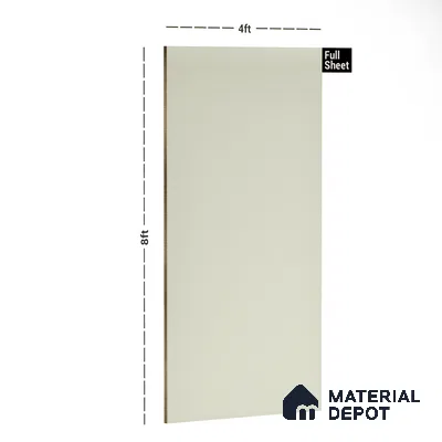 Cream Solid Colors Look MT 711 8 ft x 4 ft Matte Finish 6H Anti Scratch Acrylic Laminate - 1.5 mm | Suitable for TV Unit, Wardrobe, Kitchen Cabinets