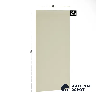 Cream Solid Colors Look MT 709 8 ft x 4 ft Matte Finish 6H Anti Scratch Acrylic Laminate - 1.5 mm | Suitable for TV Unit, Wardrobe, Kitchen Cabinets