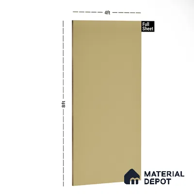 Beige Solid Colors Look MT 707 8 ft x 4 ft Matte Finish 6H Anti Scratch Acrylic Laminate - 1.5 mm | Suitable for TV Unit, Wardrobe, Kitchen Cabinets