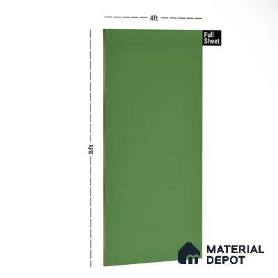 Green Solid Colors Look MT 719 8 ft x 4 ft Matte Finish 6H Anti Scratch Acrylic Laminate - 1.5 mm | Suitable for Living Room, Kitchen, Office