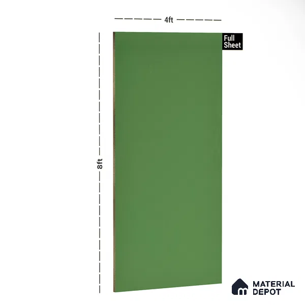 Green Solid Colors Look MT 719 8 ft x 4 ft Matte Finish 6H Anti Scratch Acrylic Laminate - 1.5 mm | Suitable for Living Room, Kitchen, Office