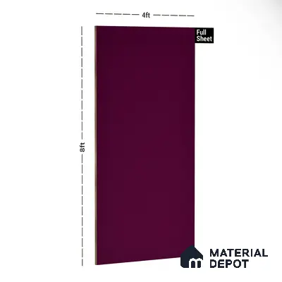 21444 SGL Magenta 8 ft x 4 ft High Gloss Finish Decorative Laminate - 0.8 mm | Suitable for Living Room, Kitchen, Office