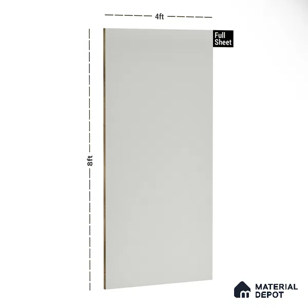 22291 SF Vanilla White 8 ft x 4 ft Suede Finish Decorative Laminate - 0.8 mm | Suitable for Living Room, Kitchen, Office
