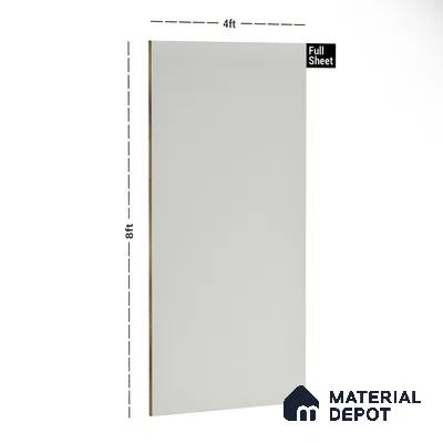22291 SF Vanilla White 8 ft x 4 ft Suede Finish Decorative Laminate - 0.8 mm | Suitable for Living Room, Kitchen, Office