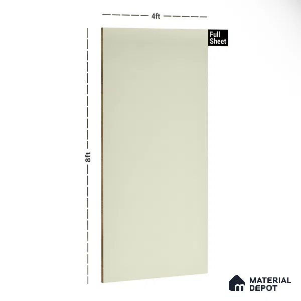 24387 SF Chalk Ivory 8 ft x 4 ft Suede Finish Decorative Laminate - 0.8 mm | Suitable for Living Room, Kitchen, Office