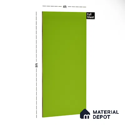 21453 SF Lime Punch 8 ft x 4 ft Suede Finish Decorative Laminate - 0.8 mm | Suitable for Living Room, Kitchen, Office