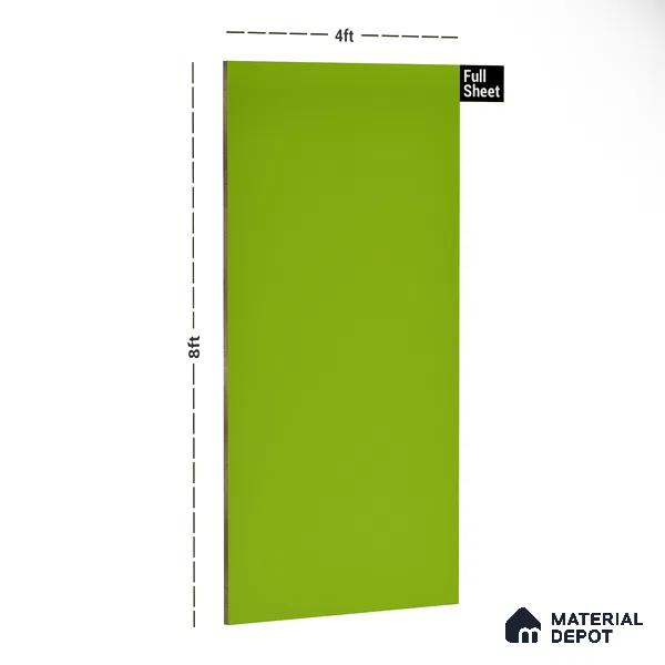 21453 SF Lime Punch 8 ft x 4 ft Suede Finish Decorative Laminate - 0.8 mm | Suitable for Living Room, Kitchen, Office