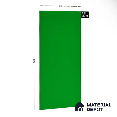 21443 SF Island Green 8 ft x 4 ft Suede Finish Decorative Laminate - 0.8 mm | Suitable for Living Room, Kitchen, Office