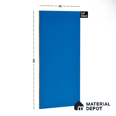 21482 SF French Blue 8 ft x 4 ft Suede Finish Decorative Laminate - 0.8 mm | Suitable for Living Room, Kitchen, Office