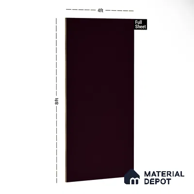 21472 SF Grape Wine 8 ft x 4 ft Suede Finish Decorative Laminate - 0.8 mm | Suitable for Living Room, Kitchen, Office