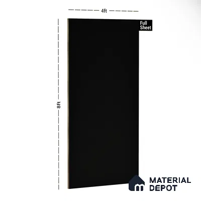 21066 SF Black 8 ft x 4 ft Suede Finish Decorative Laminate - 0.8 mm | Suitable for Living Room, Kitchen, Office