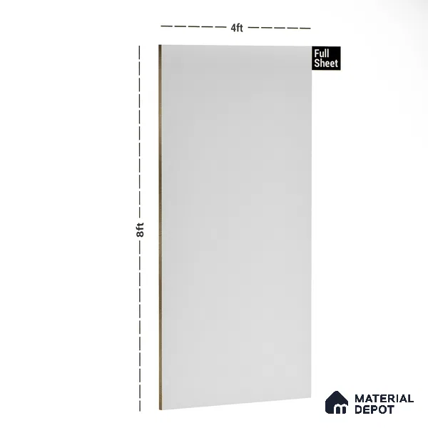 UM 111 Royal White 8 ft x 4 ft Matte Finish 8H Antiscratch Laminates - 1.5 mm