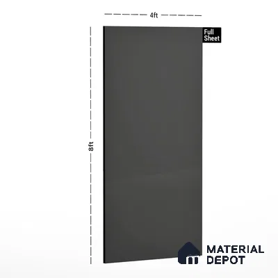 Grey Solid Colors Look 9535 SLR 8 ft x 4 ft High Gloss Finish Decorative Laminate - 1 mm | Suitable for Living Room, Kitchen, Office
