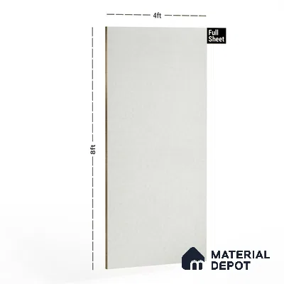 111 GL Frosty White 8 ft x 4 ft Texture Finish Decorative Laminate - 1 mm | Suitable for TV Unit, Wardrobe, Kitchen Cabinets
