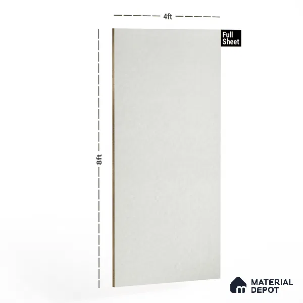 111 GL Frosty White 8 ft x 4 ft Texture Finish Decorative Laminate - 1 mm | Suitable for TV Unit, Wardrobe, Kitchen Cabinets