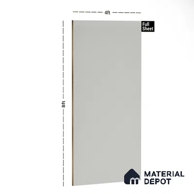 Grey Solid Colors Look PU 7703 8 ft x 4 ft PU Finish Decorative Laminate - 1.5 mm | Suitable for Living Room, Kitchen, Office