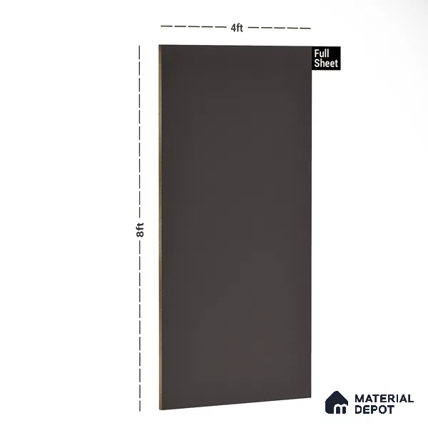 Brown Solid Colors Look PU 7706 8 ft x 4 ft PU Finish Decorative Laminate - 1.5 mm | Suitable for Living Room, Kitchen, Office