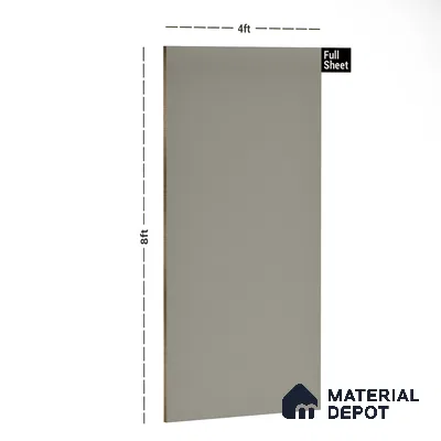 Grey Solid Colors Look PU 7705 8 ft x 4 ft PU Finish Decorative Laminate - 1.5 mm | Suitable for Living Room, Kitchen, Office