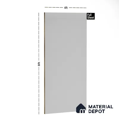 Grey Solid Colors Look PU 7756 8 ft x 4 ft PU Finish Decorative Laminate - 1.5 mm | Suitable for Living Room, Kitchen, Office