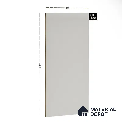 Grey Solid Colors Look PU 7739 8 ft x 4 ft PU Finish Decorative Laminate - 1.5 mm | Suitable for Living Room, Kitchen, Office
