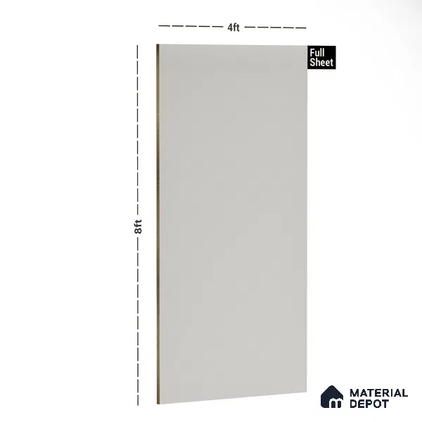 Grey Solid Colors Look PU 7739 8 ft x 4 ft PU Finish Decorative Laminate - 1.5 mm | Suitable for Living Room, Kitchen, Office