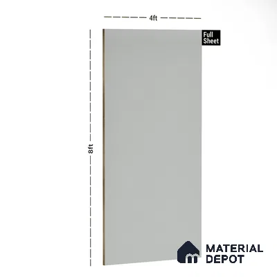 White Solid Colors Look PU 7721 8 ft x 4 ft PU Finish Decorative Laminate - 1.5 mm | Suitable for Living Room, Kitchen, Office