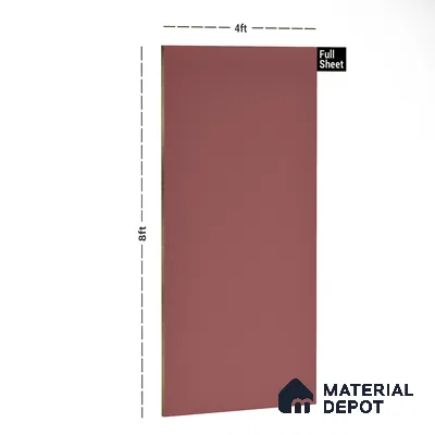 Pink Solid Colors Look PU 7730 8 ft x 4 ft PU Finish Decorative Laminate - 1.5 mm | Suitable for Living Room, Kitchen, Office