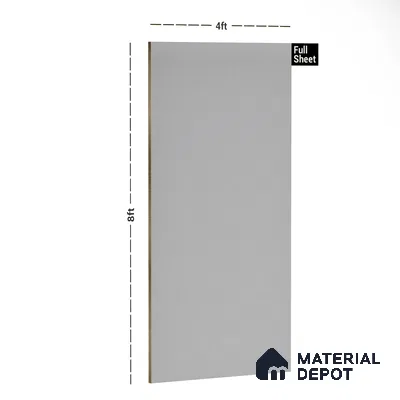 Grey Solid Colors Look PU 7708 8 ft x 4 ft PU Finish Decorative Laminate - 1.5 mm | Suitable for Living Room, Kitchen, Office