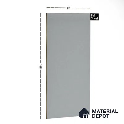Grey Solid Colors Look PU 7745 8 ft x 4 ft PU Finish Decorative Laminate - 1.5 mm | Suitable for Living Room, Kitchen, Office