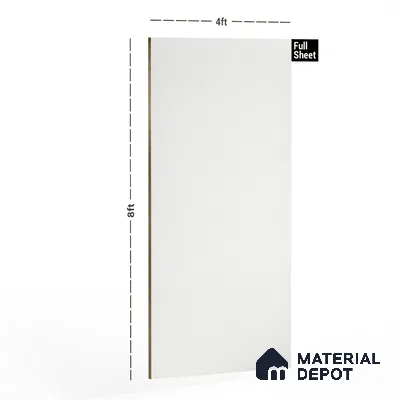 Ivory White Solid Colors Look SMT 4102 8 ft x 4 ft Super Matt Finish Decorative Laminate - 1 mm | Suitable for TV Unit, Kitchen Cabinet, Wardrobe