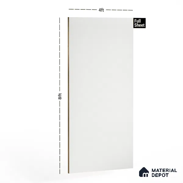 Ivory White Solid Colors Look SMT 4102 8 ft x 4 ft Super Matt Finish Decorative Laminate - 1 mm | Suitable for TV Unit, Kitchen Cabinet, Wardrobe