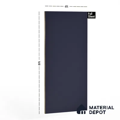 Blue Solid Colors Look 1650 PHG 8 ft x 4 ft High Gloss Finish Decorative Laminate - 1 mm | Suitable for Living Room, Kitchen, Office