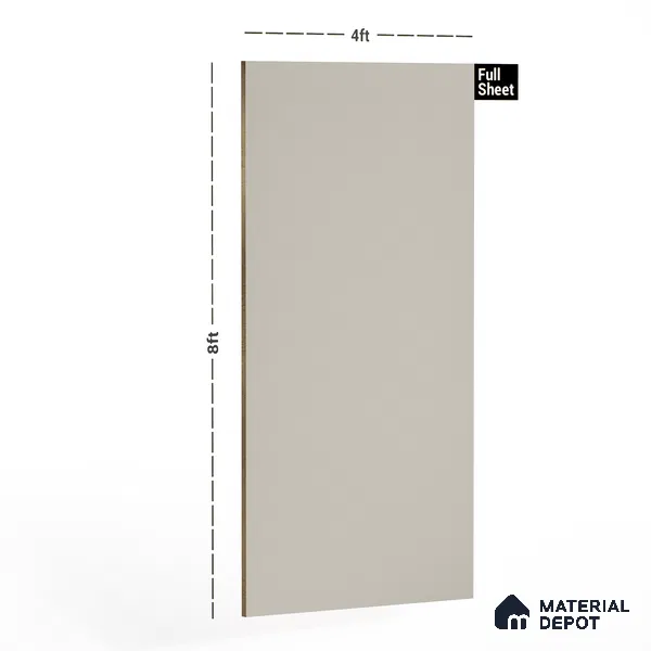 Light Cream Solid Colors Look LM 01944 8 ft x 4 ft Glossy Finish Decorative Laminate - 1 mm | Suitable for Living Room, Kitchen, Office