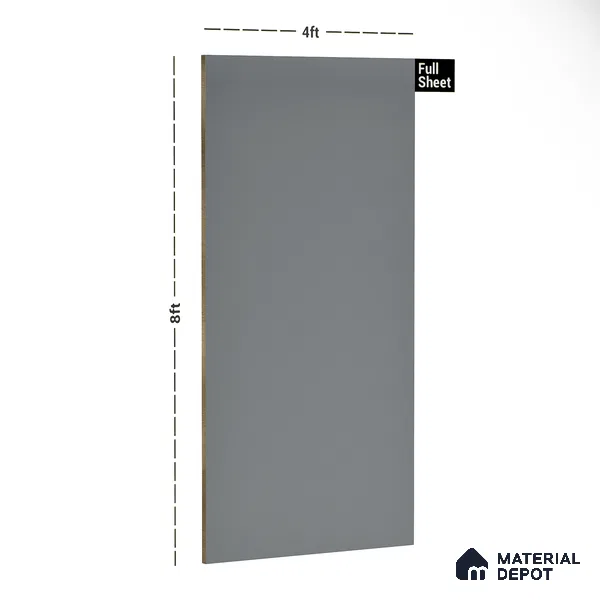 169 HG Smoke Grey 8 ft x 4 ft High Gloss Plain Color Finish Laminate - 1 mm | Suitable for Living Room, Kitchen, Office