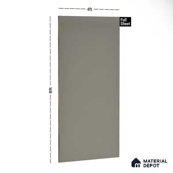 180 HG Cool Earth 8 ft x 4 ft High Gloss Plain Color Finish Laminate - 1 mm | Suitable for Living Room, Kitchen, Office