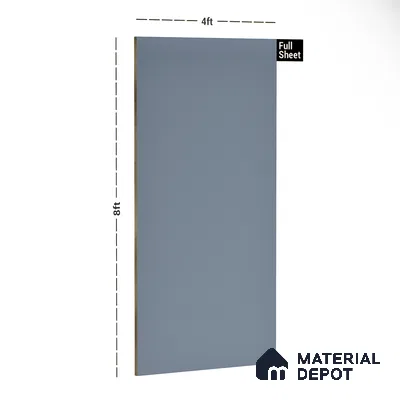 187 HG Gfrost Grey 8 ft x 4 ft High Gloss Plain Color Finish Laminate - 1 mm | Suitable for Living Room, Kitchen, Office
