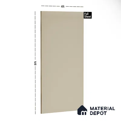 179 HG Golden beige 8 ft x 4 ft High Gloss Plain Color Finish Laminate - 1 mm | Suitable for Living Room, Kitchen, Office