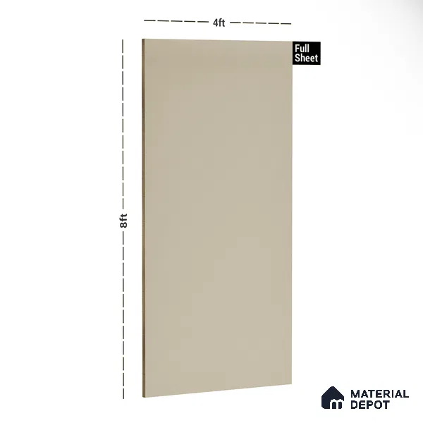 179 HG Golden beige 8 ft x 4 ft High Gloss Plain Color Finish Laminate - 1 mm | Suitable for Living Room, Kitchen, Office