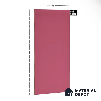 166 HG Baby Pink 8 ft x 4 ft High Gloss Plain Color Finish Laminate - 1 mm | Suitable for Living Room, Kitchen, Office