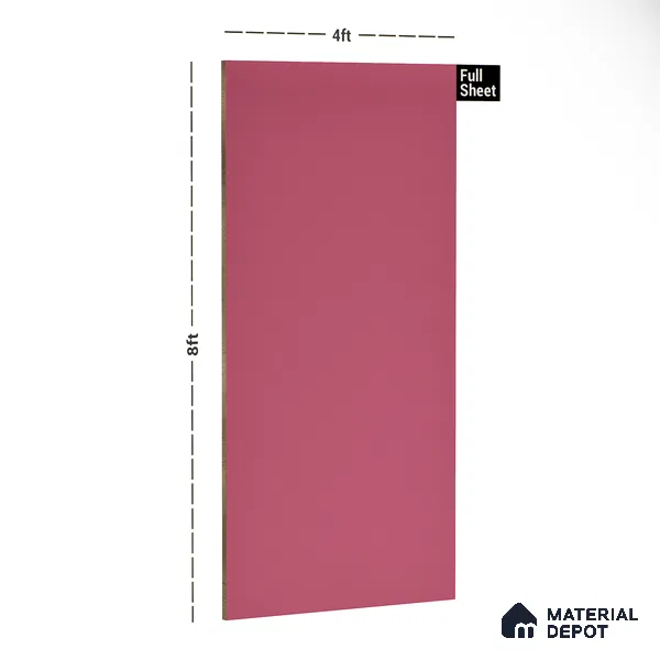 166 HG Baby Pink 8 ft x 4 ft High Gloss Plain Color Finish Laminate - 1 mm | Suitable for Living Room, Kitchen, Office