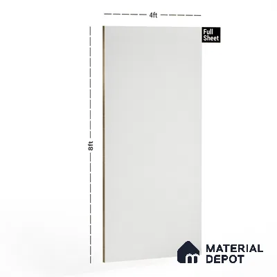 102 SF Titana Weiss 8 ft x 4 ft Plain Color Suede Finish Laminate - 1 mm | Suitable for Living Room, Kitchen, Office